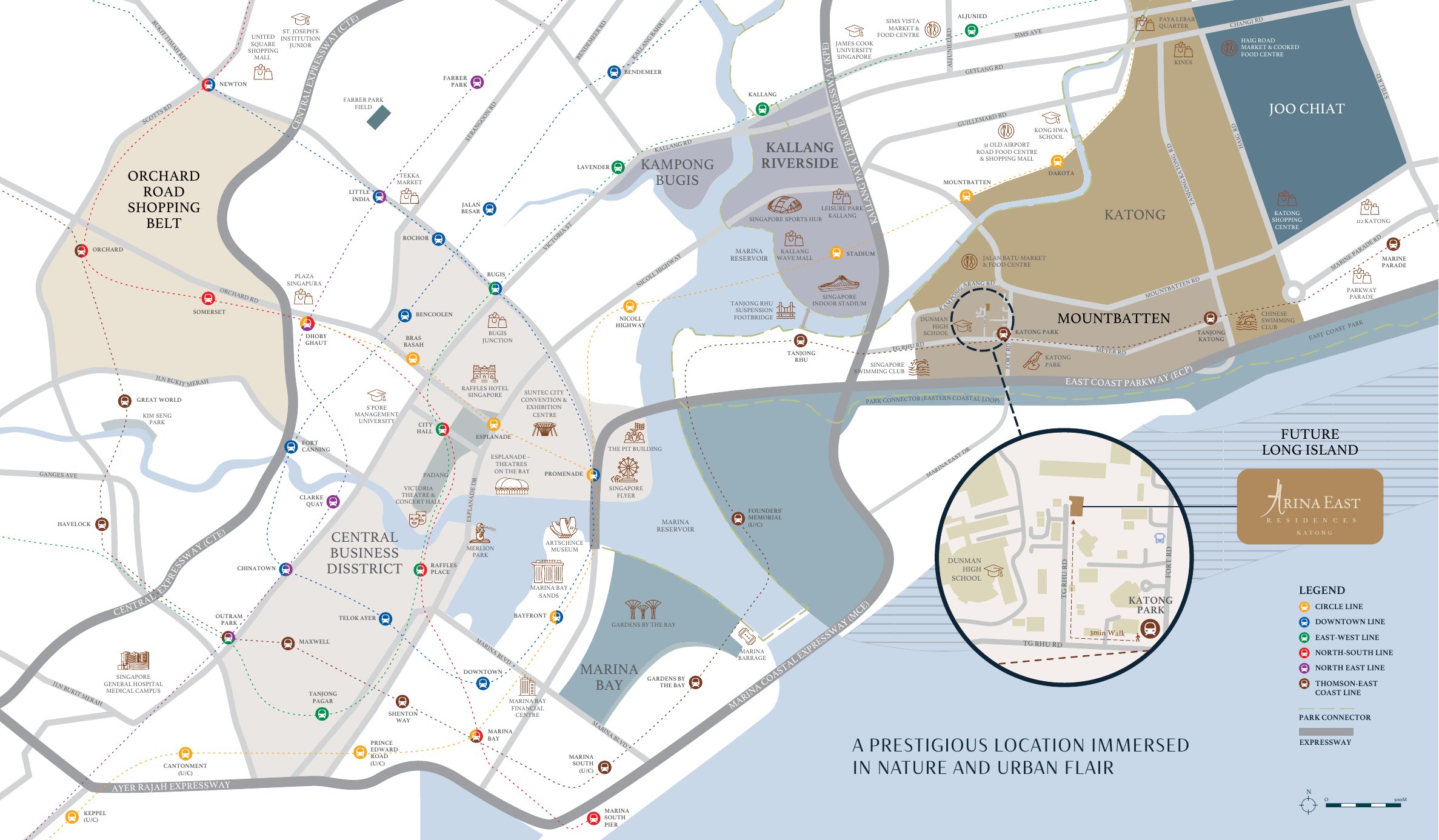 Arina East Residences location map